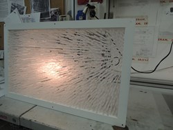 Dettaglio di una plafoniera artistica